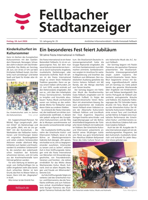 Fellbacher Wochenblatt 19.06.2026