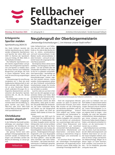 Fellbacher Wochenblatt 30.12.2025