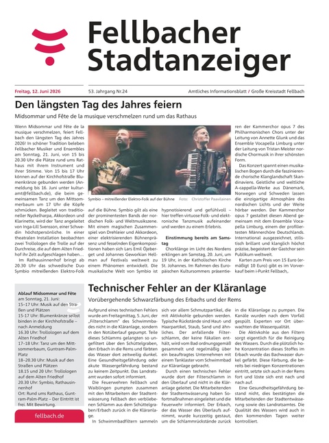 Fellbacher Wochenblatt 12.06.2026