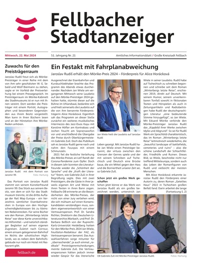 Fellbacher Wochenblatt 22.05.2024