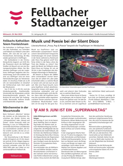 Fellbacher Wochenblatt 29.05.2024