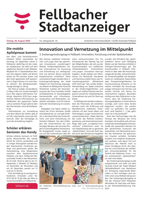 Fellbacher Wochenblatt 28.08.2026