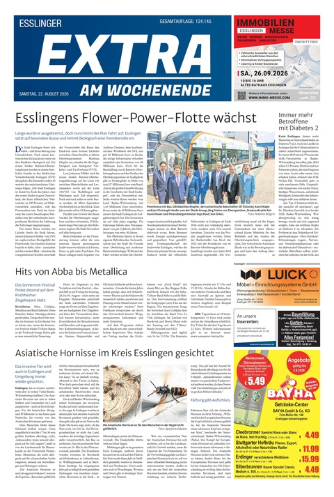Extra am Wochenende Esslingen 22.08.2026
