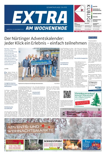 Extra am Wochenende Nürtingen 29.11.2025