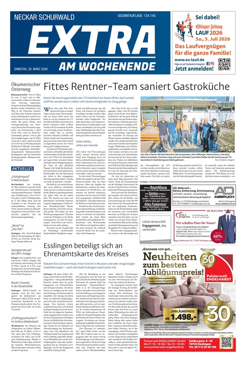 Extra am Wochenende Neckar 28.03.2026