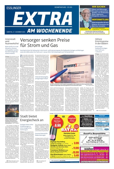 Extra am Wochenende Esslingen 27.12.2025