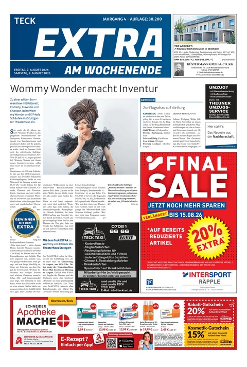 Extra am Wochenende Kirchheim 08.08.2026