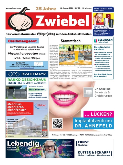 Anzeigenblatt Zwiebel 14.08.2026