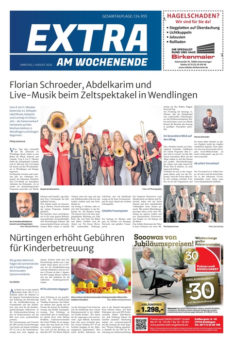 Extra am Wochenende Nürtingen 01.08.2026