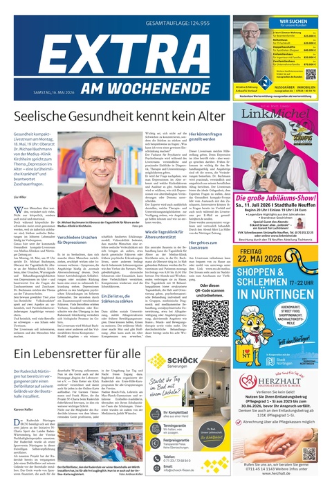 Extra am Wochenende Nürtingen 16.05.2026