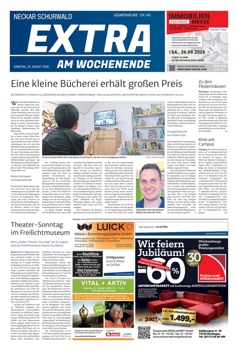 Extra am Wochenende Neckar 29.08.2026