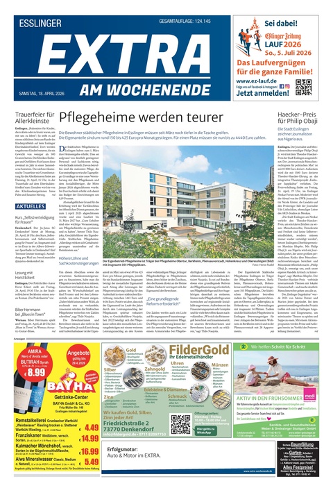 Extra am Wochenende Esslingen 18.04.2026