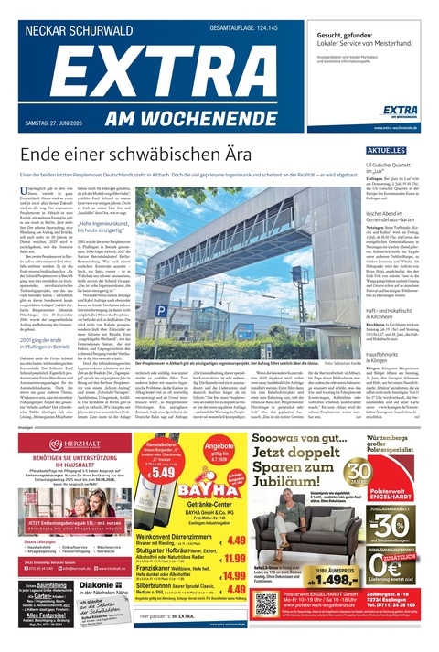 Extra am Wochenende Neckar 27.06.2026