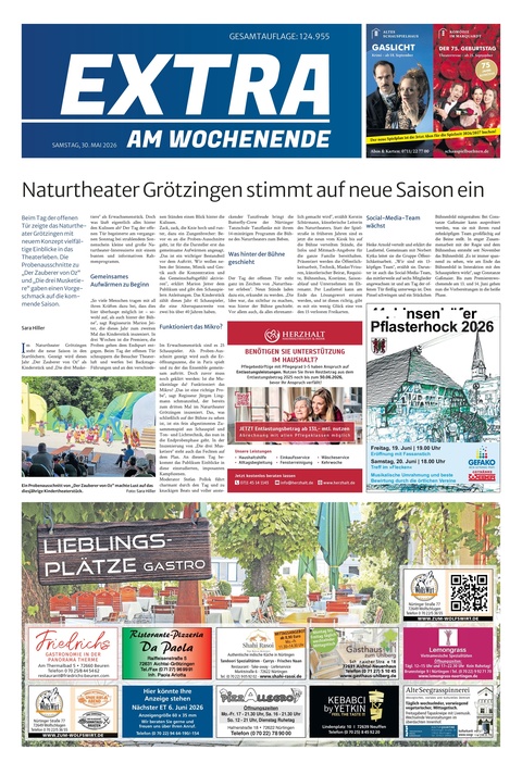 Extra am Wochenende Nürtingen 30.05.2026