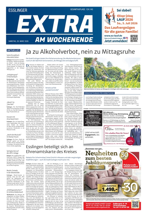 Extra am Wochenende Esslingen 28.03.2026