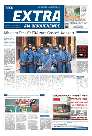 Extra am Wochenende Kirchheim 29.11.2025