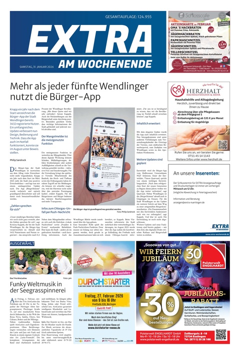 Extra am Wochenende Nürtingen 31.01.2026