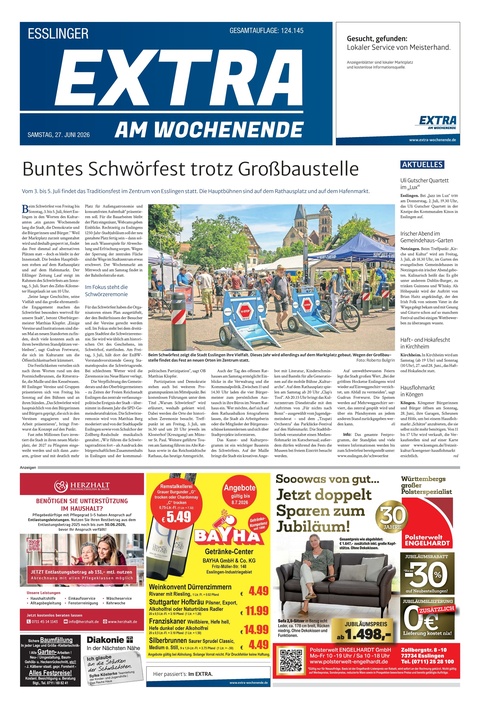 Extra am Wochenende Esslingen 27.06.2026