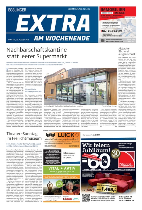 Extra am Wochenende Esslingen 29.08.2026