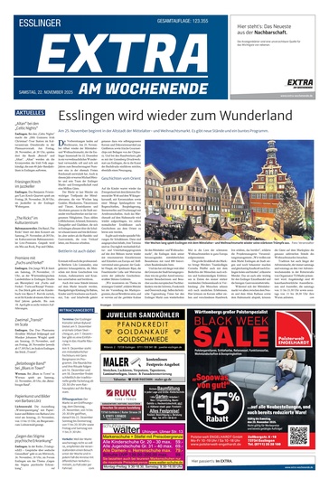 Extra am Wochenende Esslingen 22.11.2025