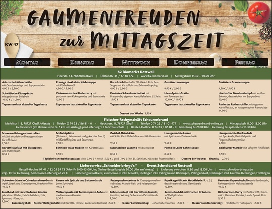 Gaumenfreuden Rottweil