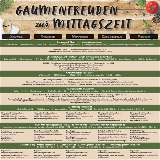 Gaumenfreuden Balingen