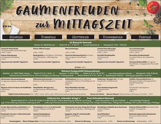 Gaumenfreuden Rottweil