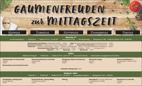 Gaumenfreuden Horb