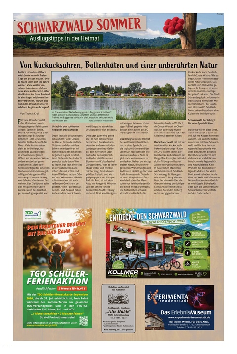 Urlaub in der Region / Schwarzwaldsommer