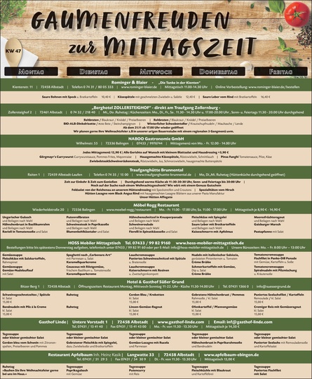 Gaumenfreuden Balingen