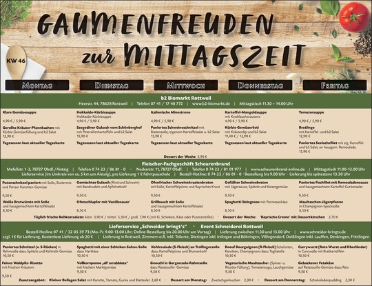 Gaumenfreuden Rottweil