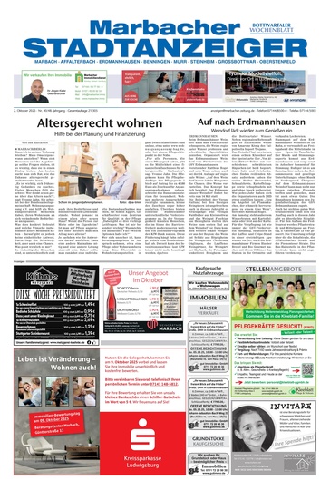 Marbacher Stadtanzeiger 02.10.2025