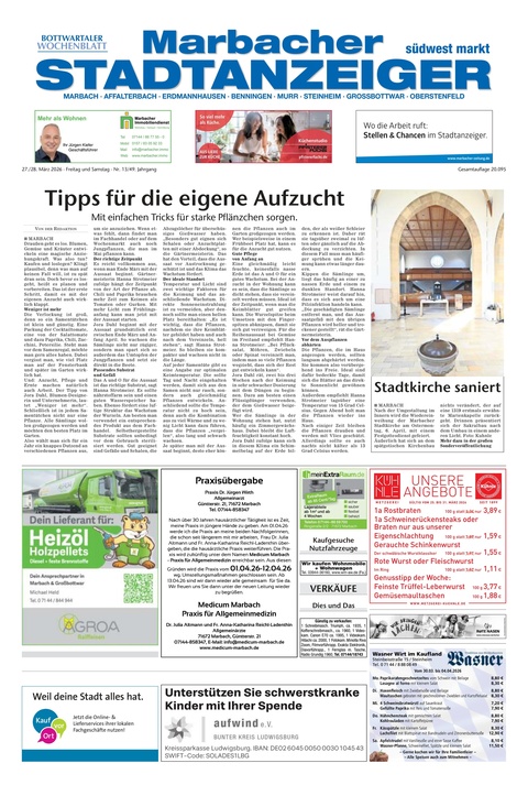 Marbacher Stadtanzeiger 27.03.2026