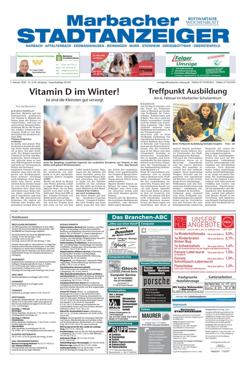 Marbacher Stadtanzeiger 05.02.2026