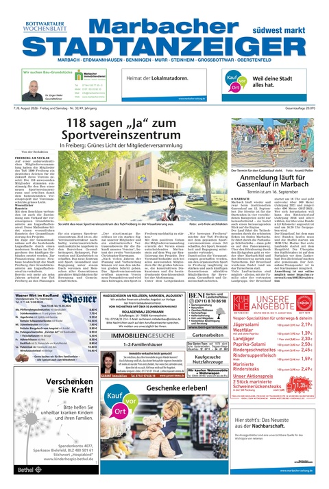 Marbacher Stadtanzeiger 07.08.2026