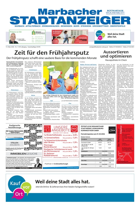 Marbacher Stadtanzeiger 13.03.2026