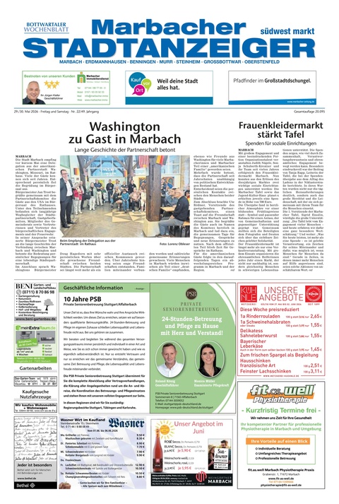 Marbacher Stadtanzeiger 29.05.2026