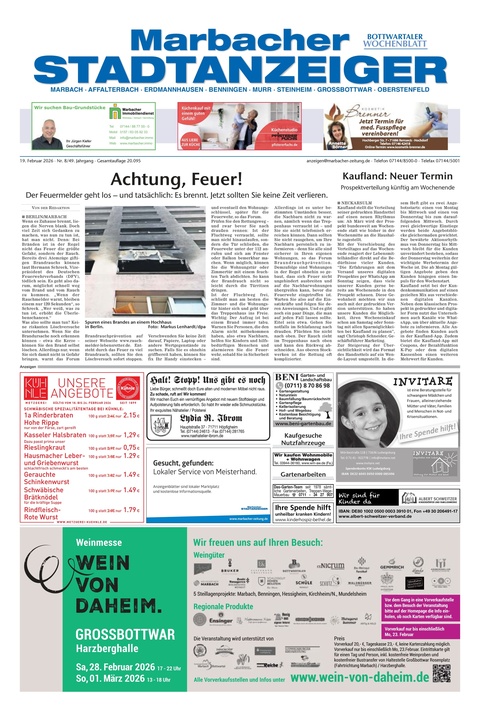 Marbacher Stadtanzeiger 19.02.2026