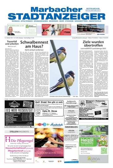 Marbacher Stadtanzeiger 16.10.2025