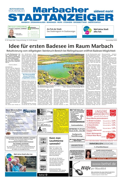 Marbacher Stadtanzeiger 21.08.2026