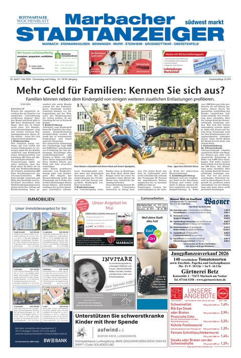 Marbacher Stadtanzeiger 30.04.2026
