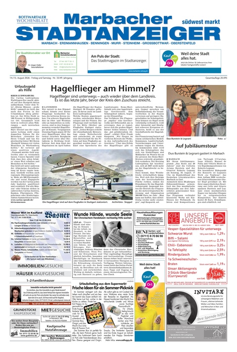 Marbacher Stadtanzeiger 14.08.2026