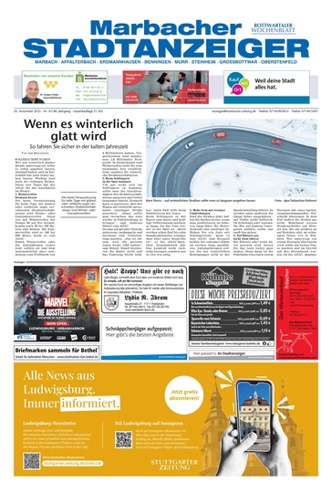 Marbacher Stadtanzeiger 20.11.2025