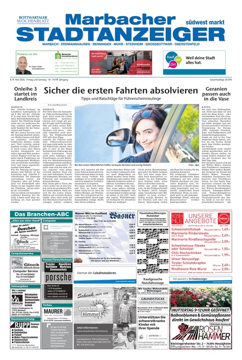 Marbacher Stadtanzeiger 08.05.2026
