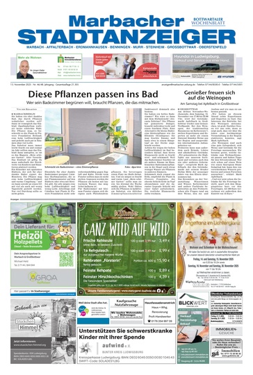 Marbacher Stadtanzeiger 13.11.2025