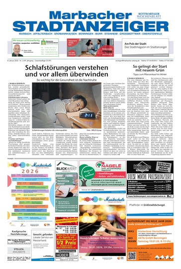 Marbacher Stadtanzeiger 08.01.2026