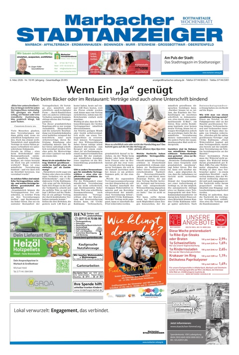 Marbacher Stadtanzeiger 06.03.2026