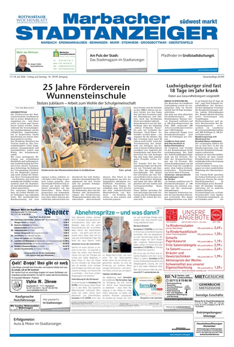 Marbacher Stadtanzeiger 17.07.2026