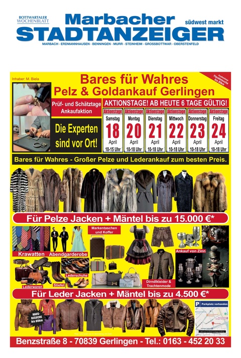 Marbacher Stadtanzeiger 17.04.2026