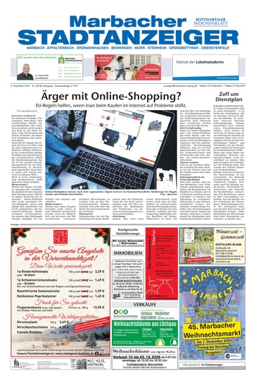 Marbacher Stadtanzeiger 04.12.2025